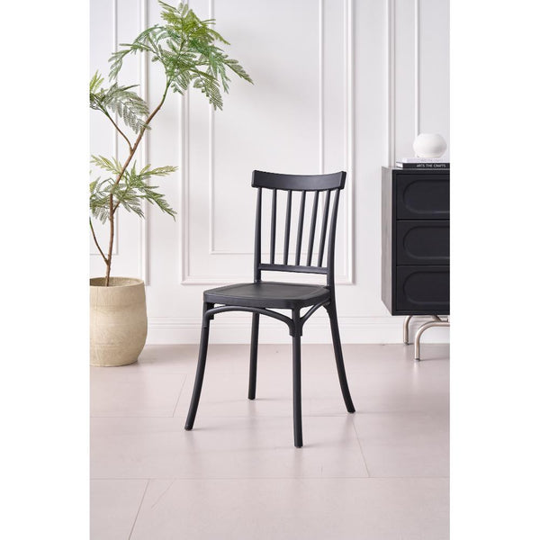 Silla Claus, Color Negro, Con espaldar y diseño minimalista X6