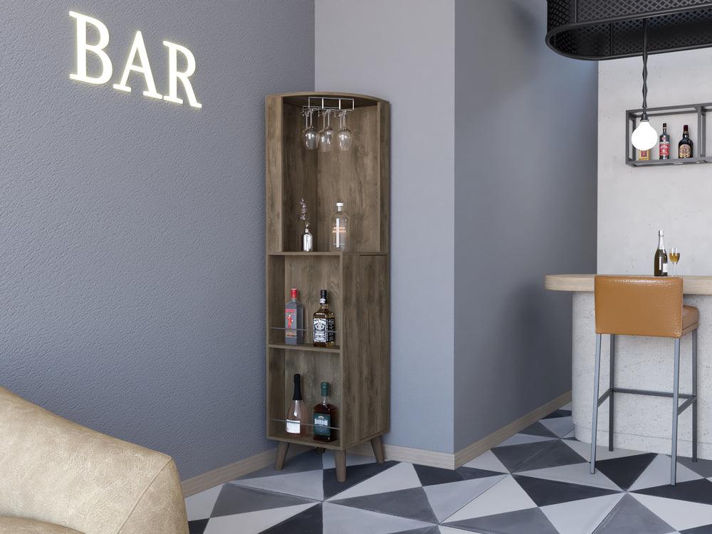 Mueble Multiusos Sarume, Nogal, con Amplio Espacio de Almacenamiento y Porta Copas - VIRTUAL MUEBLES