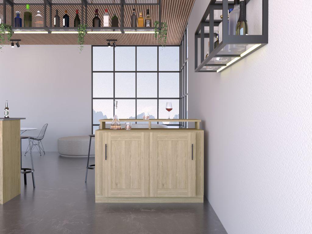 Mueble Multiusos Elica color Beige Para Ambientes.