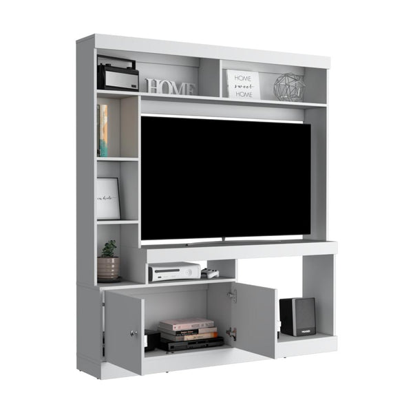 Mesa Para Tv Roy, Blanco Duqueza, con Espacio Para Televisor de 55 Pulgadas