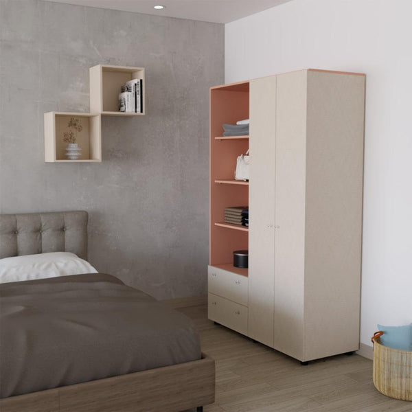 Combo para Habitación Polo, Incluye Closet y 2 Repisas