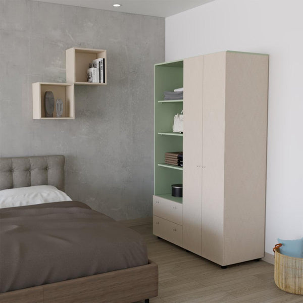 Combo para Habitación Malibu, Incluye Closet y 2 Repisas