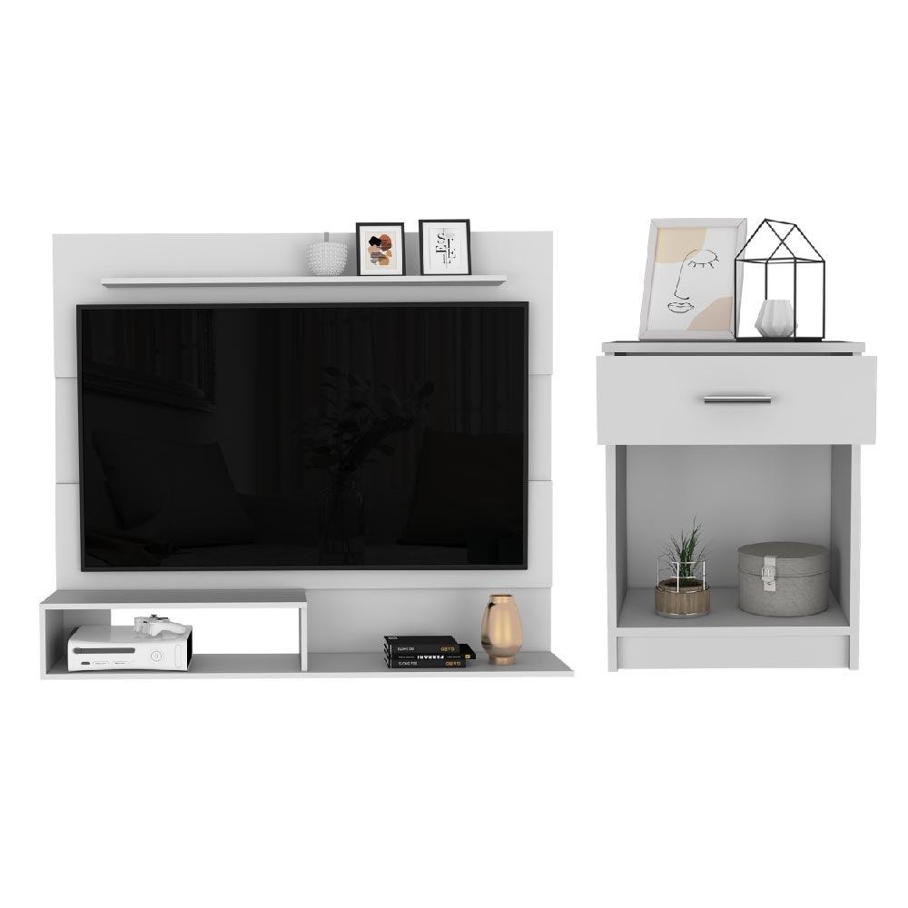 Combo para Habitación Almada, incluye Panel de TV y Mesa de Noche.