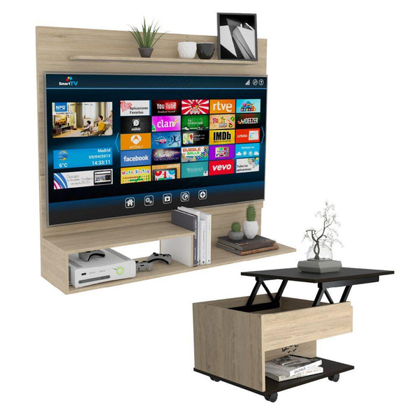 Combo para Sala de Estar Paris, incluye Panel de TV y Mesa de Centro.