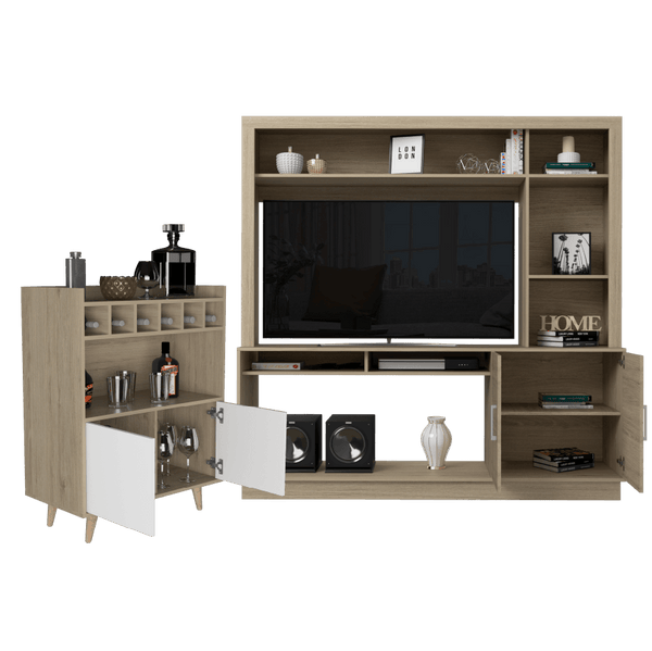 Combo para Sala Unai, incluye Panel TV y Mueble Bar.
