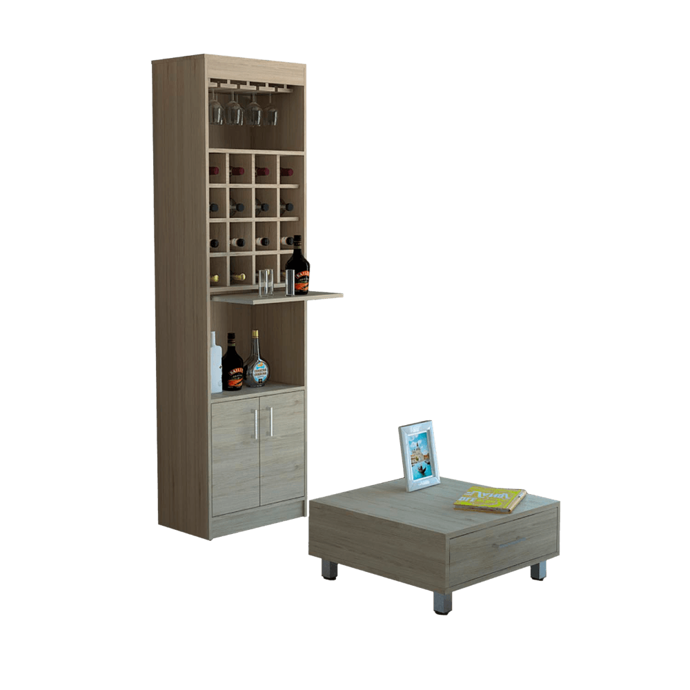 Combo Para Sala Norwood, Incluye Bar Y Mesa De Centro.