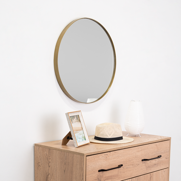 Espejo circular D58 Dorado
