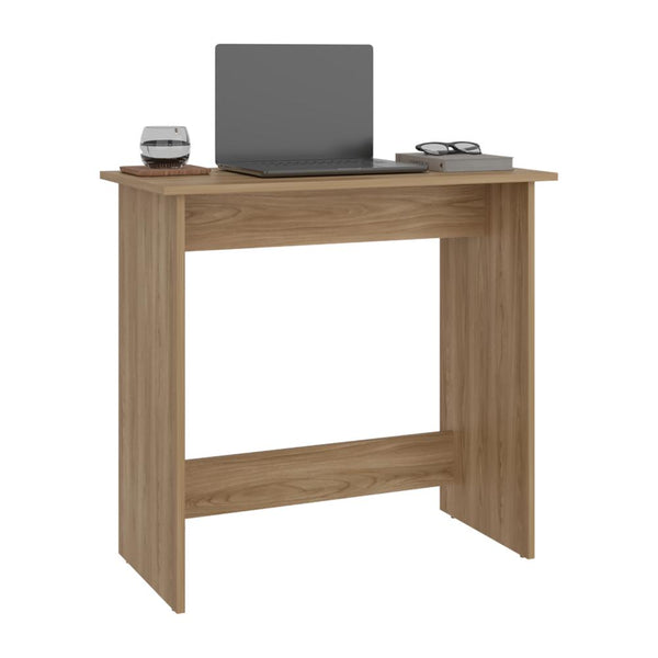 Escritorio Ben Eco, Fresno Europeo y Blanco, con superficie para objetos decorativos ZF