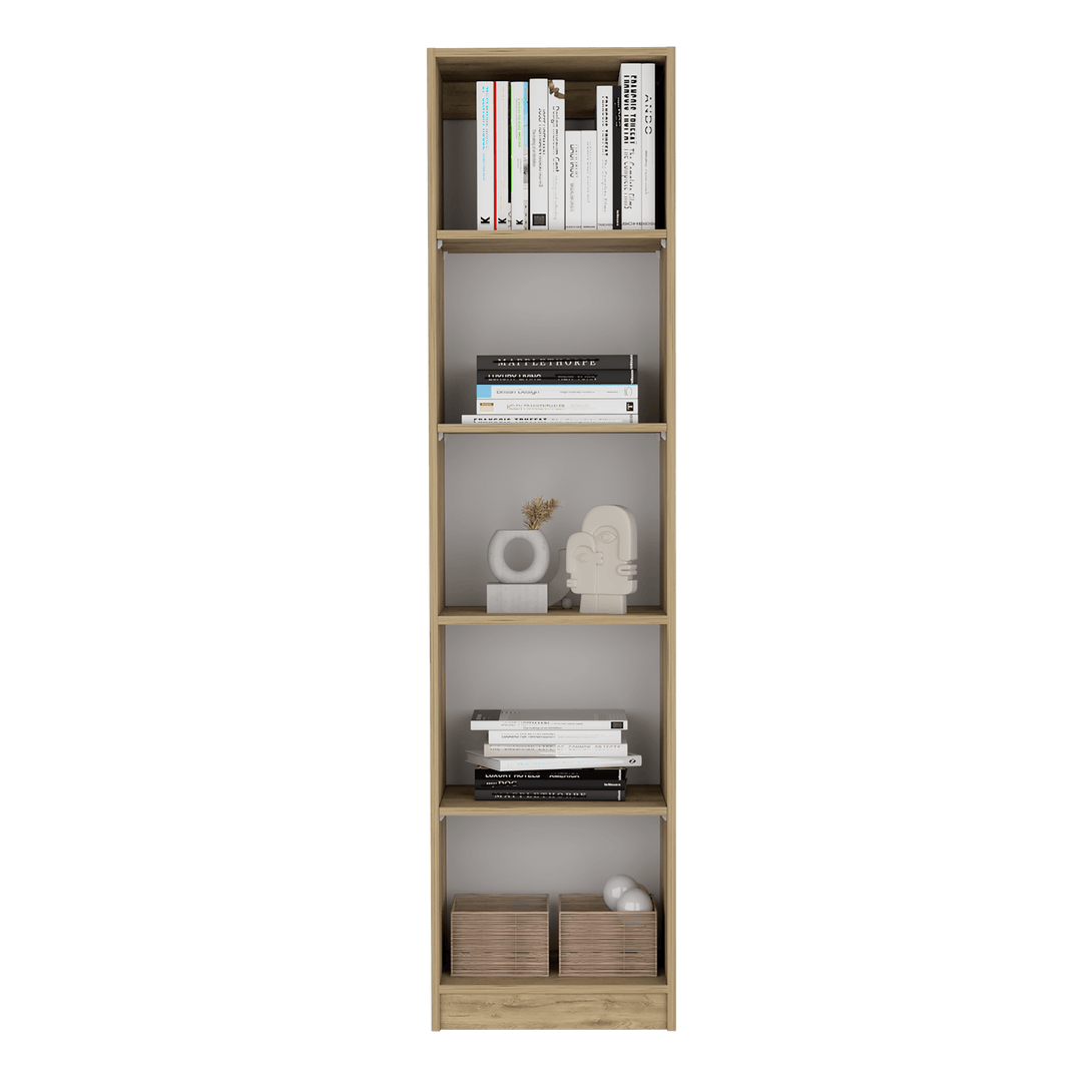 Combo de Bibliotecas Home Eco, Macadamia y Blanco, Incluye Tres Bibliotecas Sin Puertas. - VIRTUAL MUEBLES