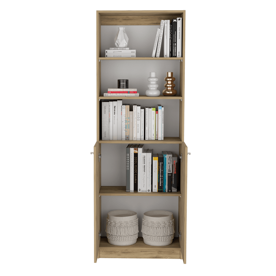 Combo de Bibliotecas Home Eco, Macadamia y Blanco, Incluye Tres Bibliotecas. - VIRTUAL MUEBLES
