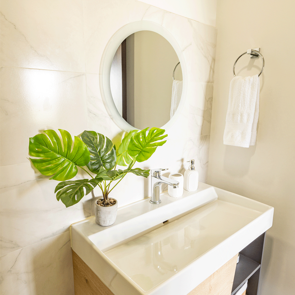 Espejo Circular Venezia, Gris, Diseño Moderno