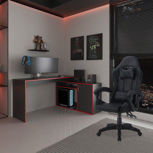 Combo Gamer Saur, incluye Escritorio y Silla Gamer