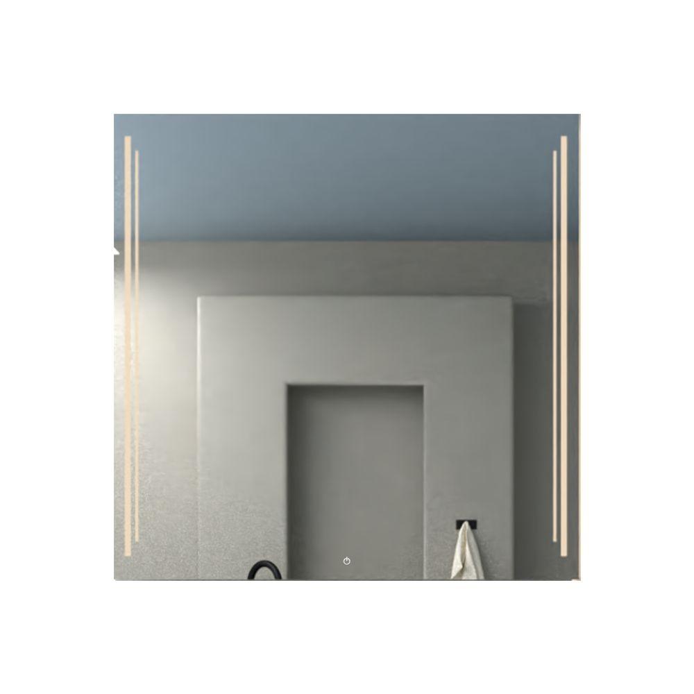 Espejo Toronto led+touch, Rectangular con diseño en Sandblasting - VIRTUAL MUEBLES