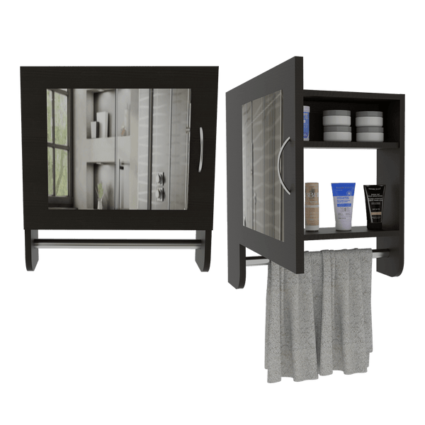 Gabinete de Baño Depp, Wengue, con una puerta y barra X2