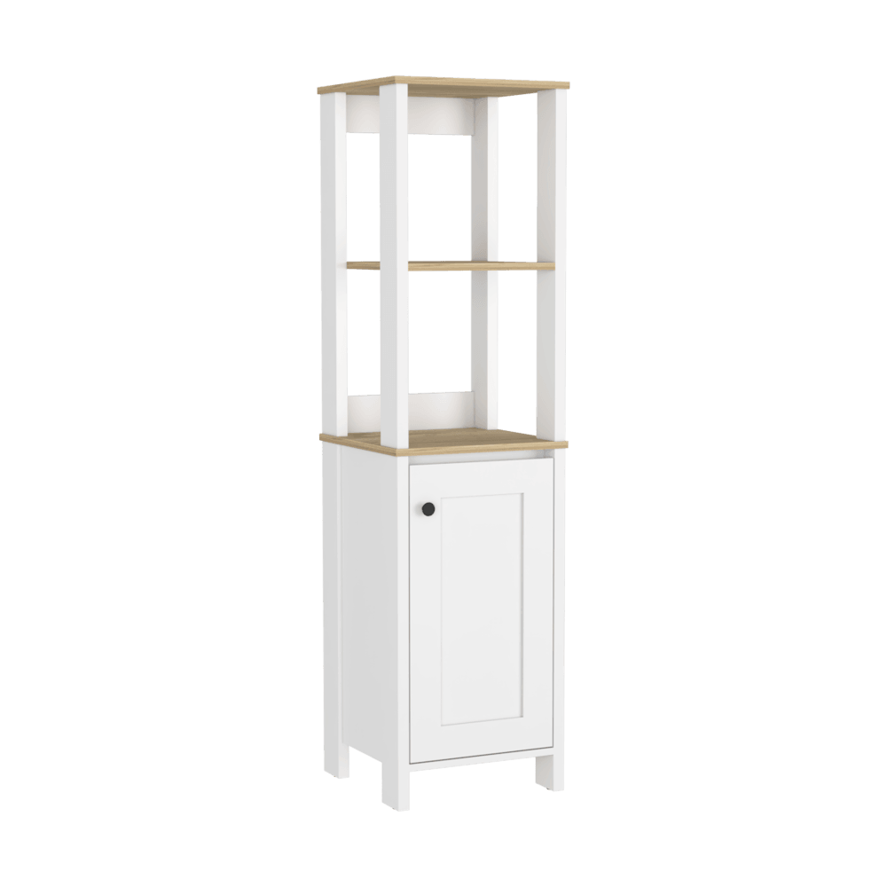 Gabinete De Baño Aqua color Beige Y Blanco Vainilla Para Baño X2.