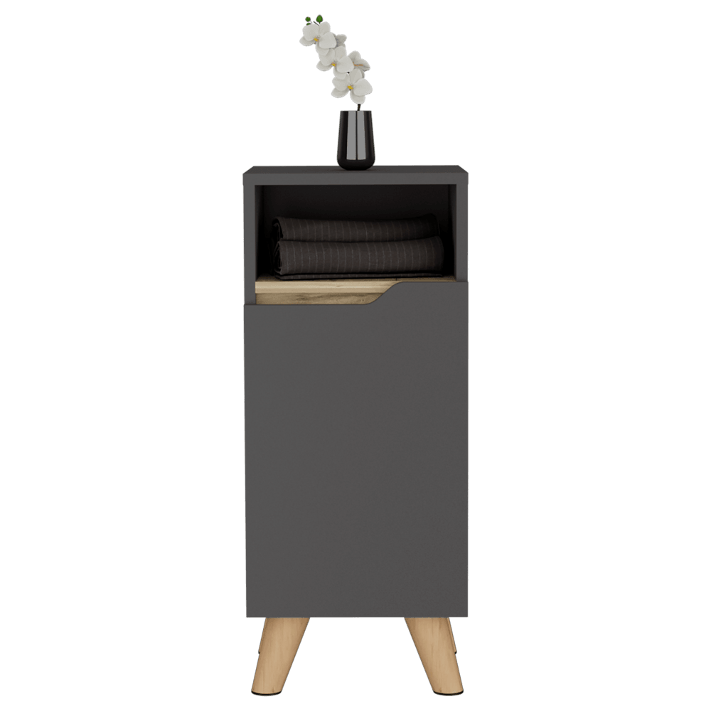 Gabinete De Baño Vicent color Plata Oscuro Y Cafe Claro Para Baño X2.