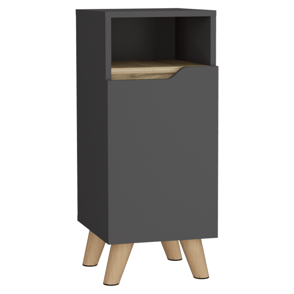 Gabinete De Baño Vicent color Plata Oscuro Y Cafe Claro Para Baño X2.