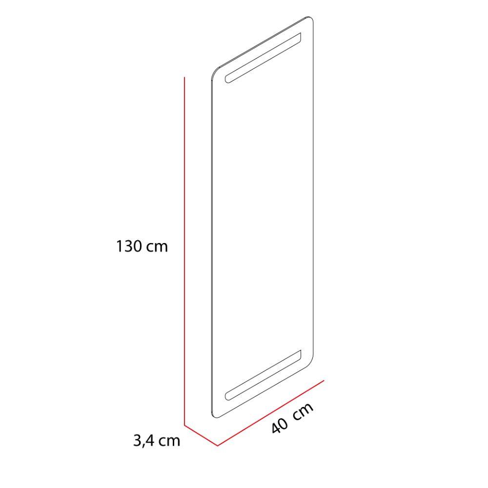 Espejo Melilla Led+touch, Rectangular con diseño en Sandblasting - VIRTUAL MUEBLES