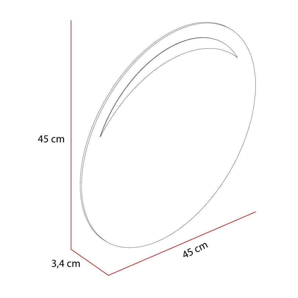 Espejo Bombay led+touch, En Forma redonda con diseño en Sandblasting en la parte superior - VIRTUAL MUEBLES