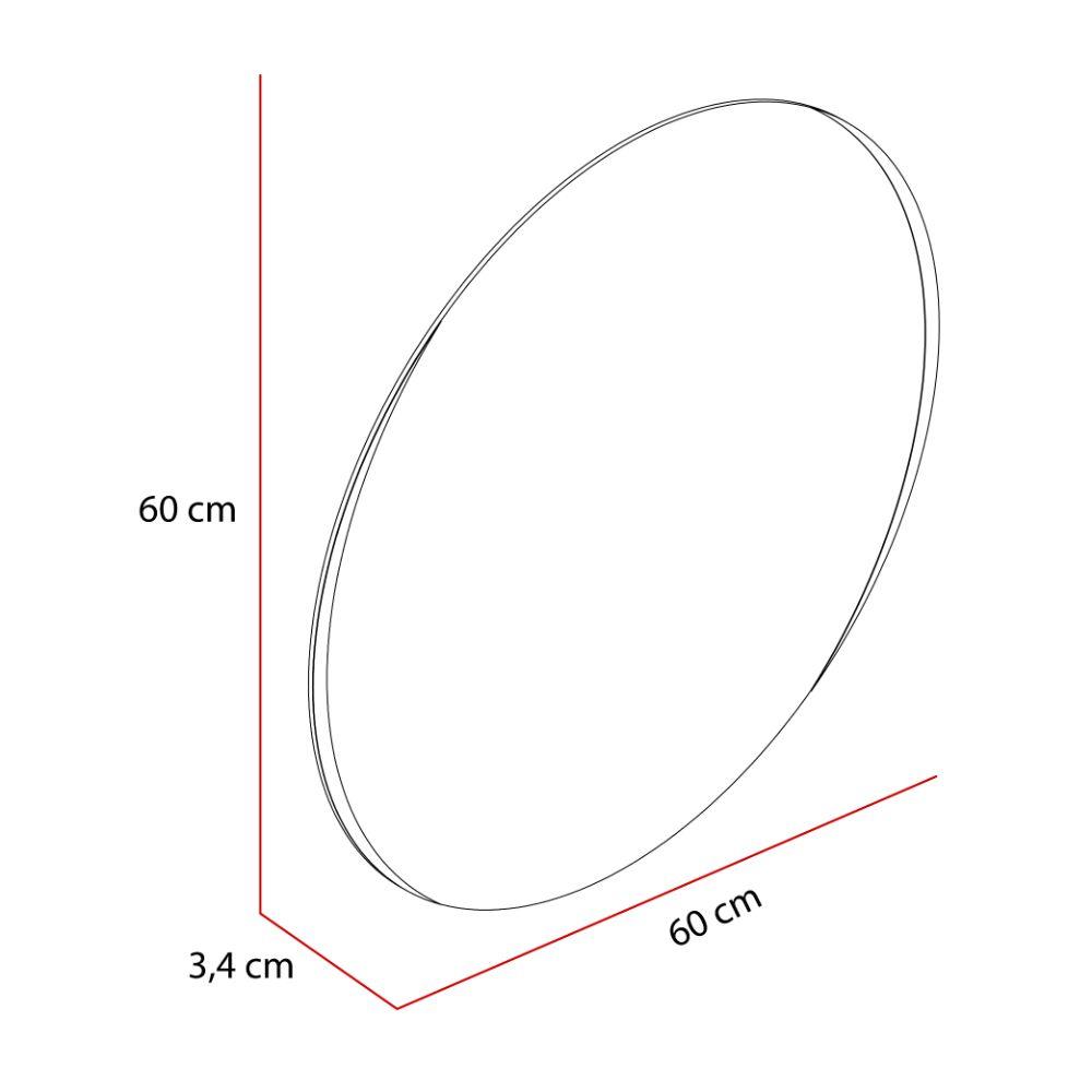 Espejo Dakota led+touch, Redondo sencillo - VIRTUAL MUEBLES