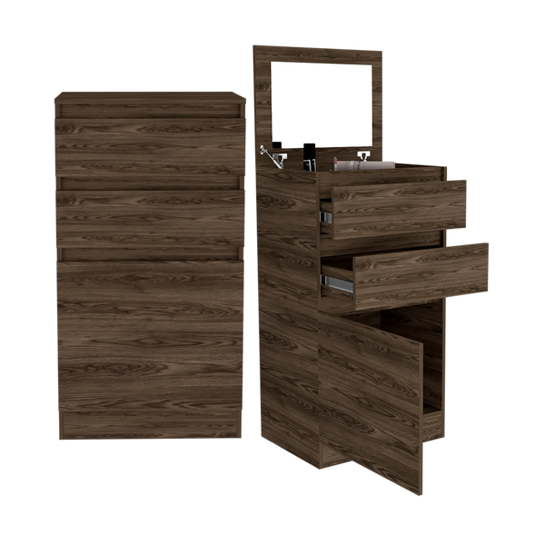 Organizador Divinus, Chocolate, con Dos Cajones Deslizables X2