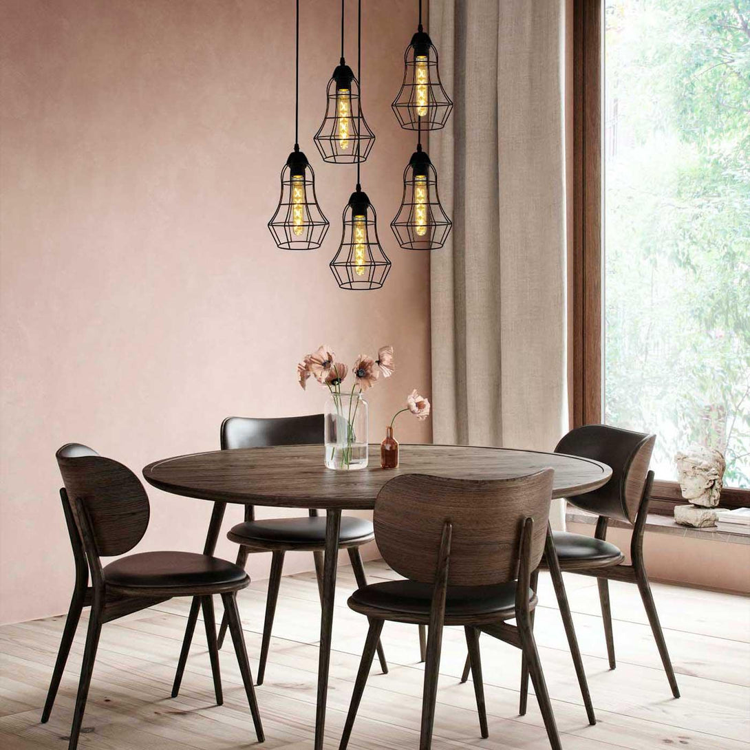 Lámpara Colgante Nydia, Negro - VIRTUAL MUEBLES