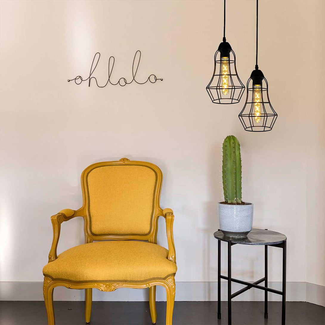 Lámpara Colgante Nydia, Negro - VIRTUAL MUEBLES