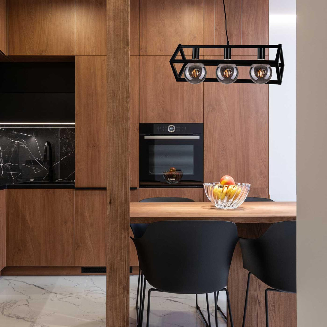 Lámpara Colgante Athenas, Negro - VIRTUAL MUEBLES