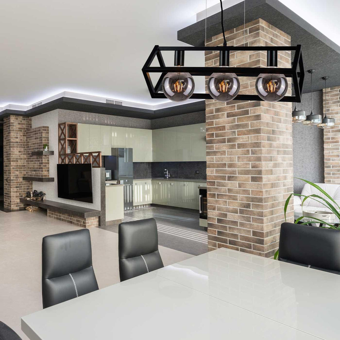 Lámpara Colgante Athenas, Negro - VIRTUAL MUEBLES