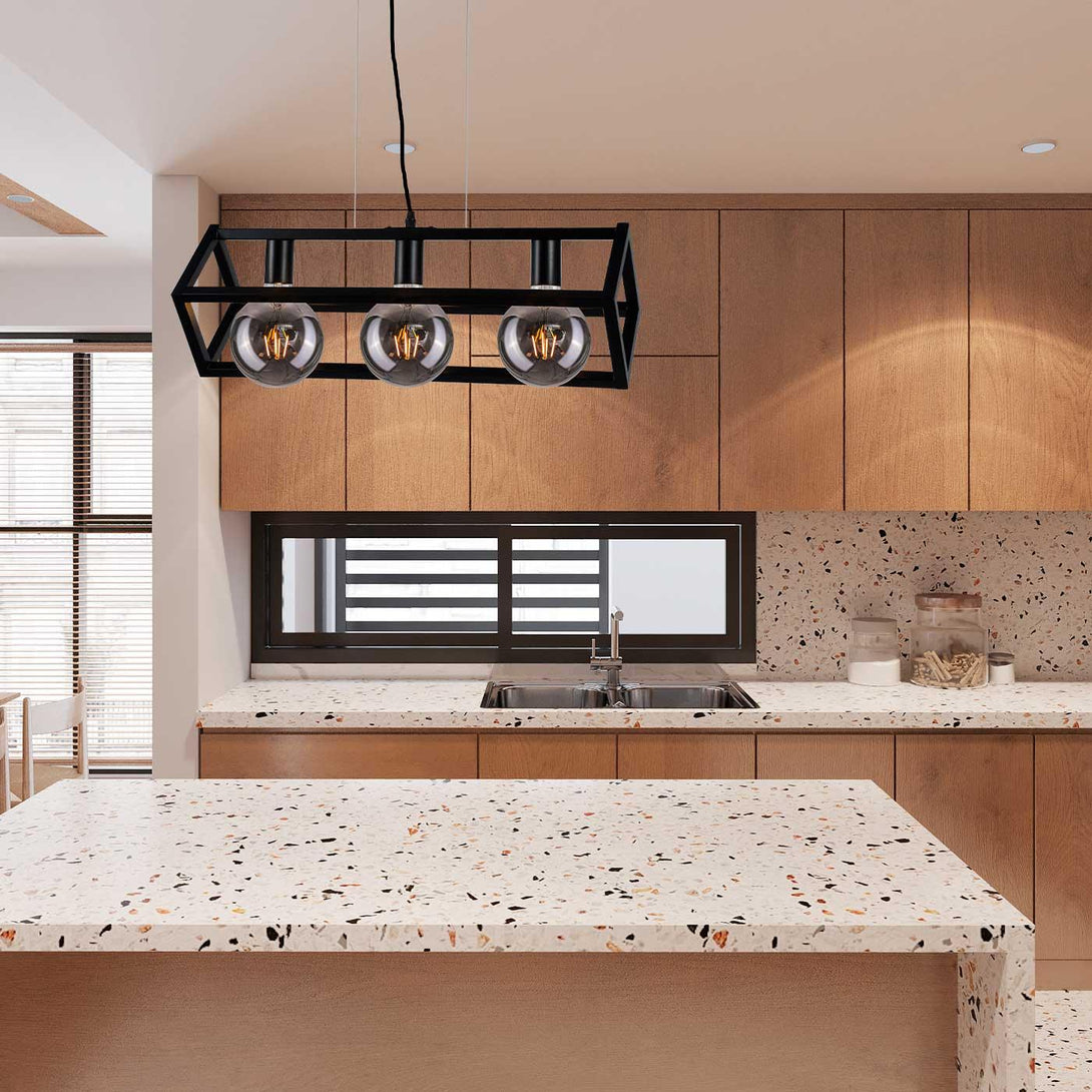 Lámpara Colgante Athenas, Negro - VIRTUAL MUEBLES