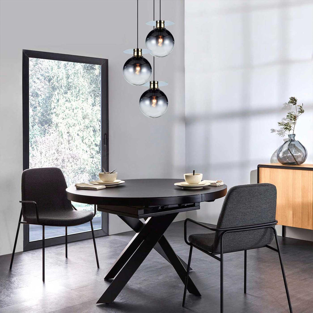 Lámpara Colgante Ada, Gris - VIRTUAL MUEBLES