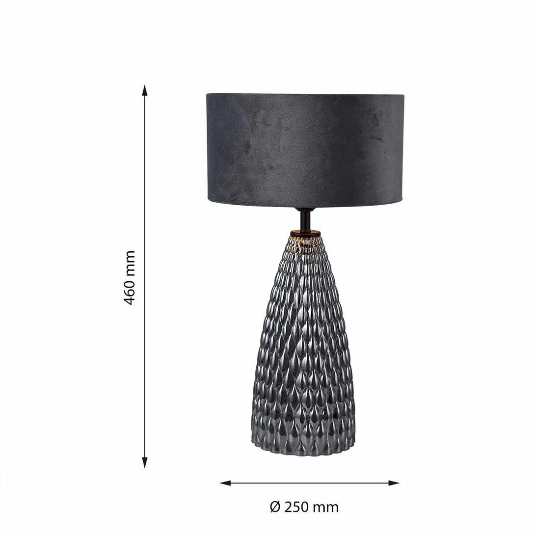 Lámpara de Mesa Santana, Negro - VIRTUAL MUEBLES