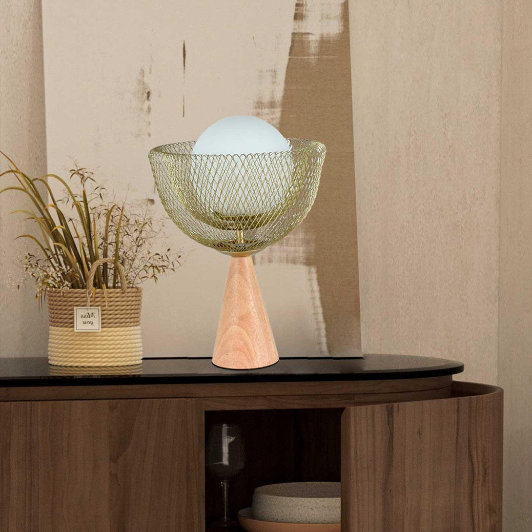 Lámpara de Mesa Mel, Dorado - VIRTUAL MUEBLES