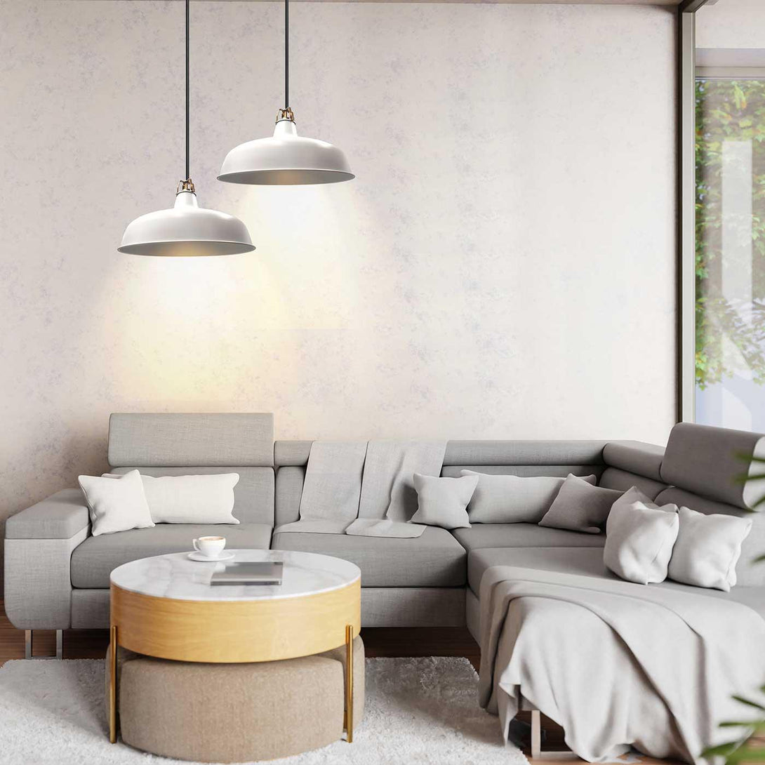 Lámpara Colgante Yang, Blanco - VIRTUAL MUEBLES