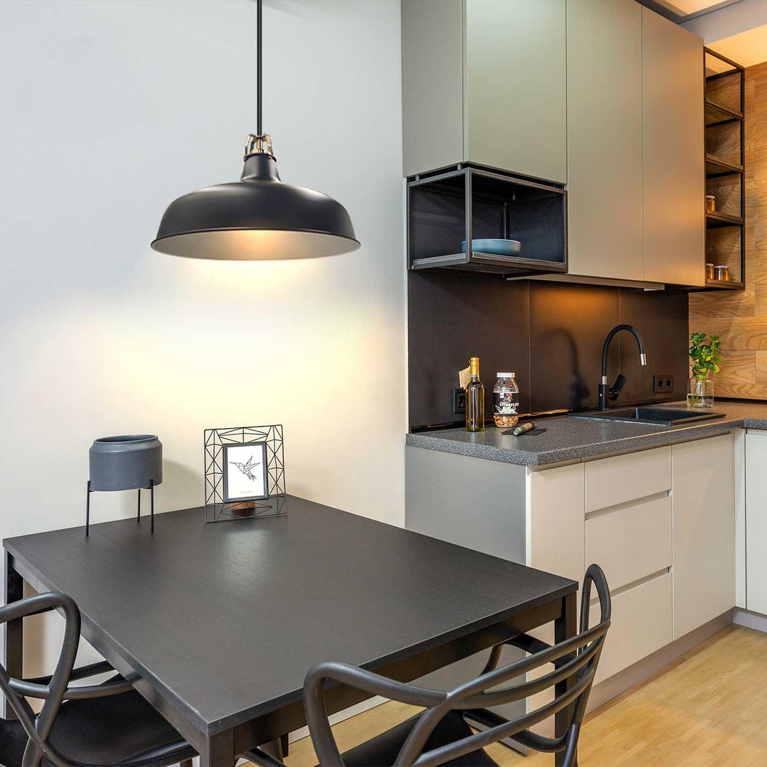 Lámpara Colgante Yang, Negro - VIRTUAL MUEBLES