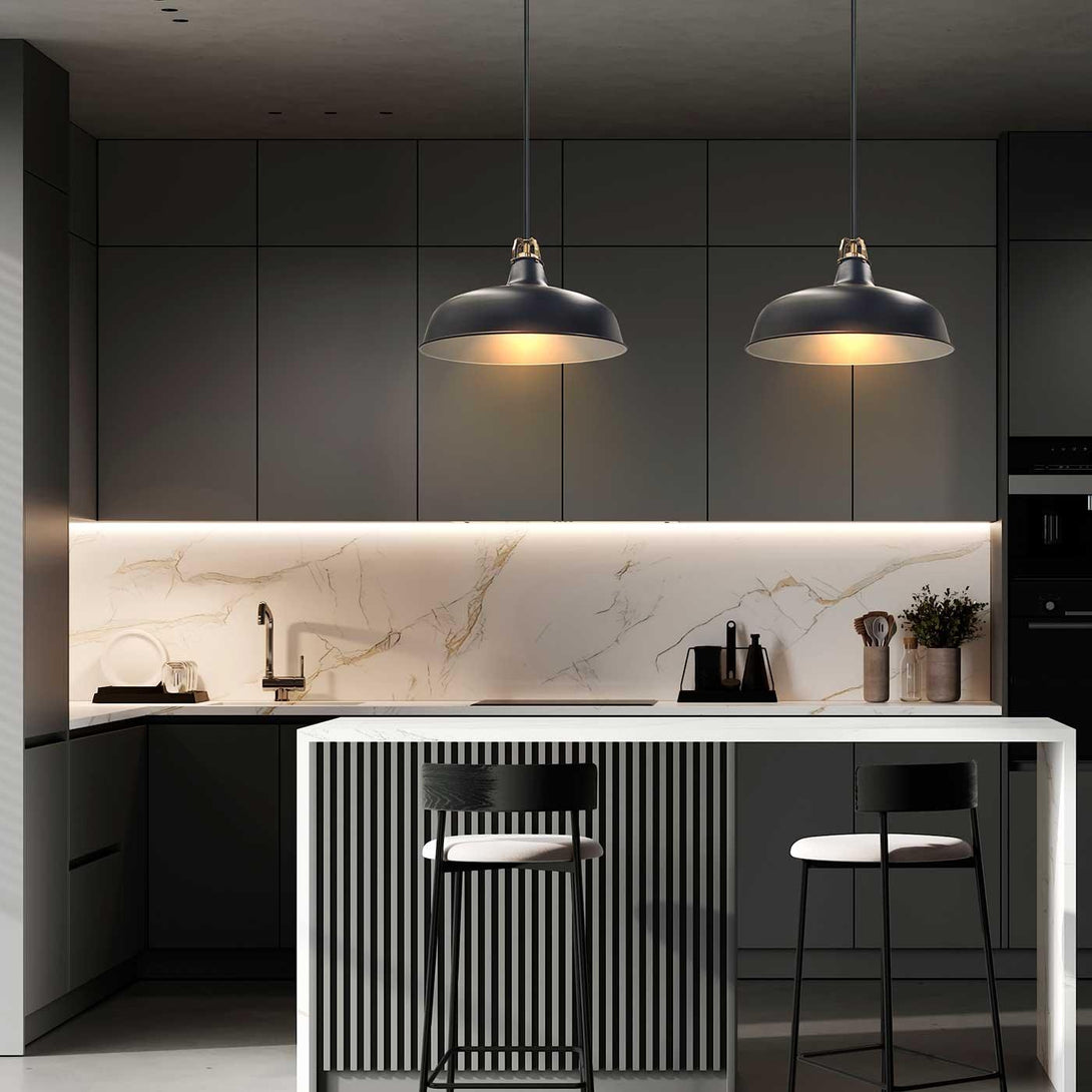 Lámpara Colgante Yang, Negro - VIRTUAL MUEBLES