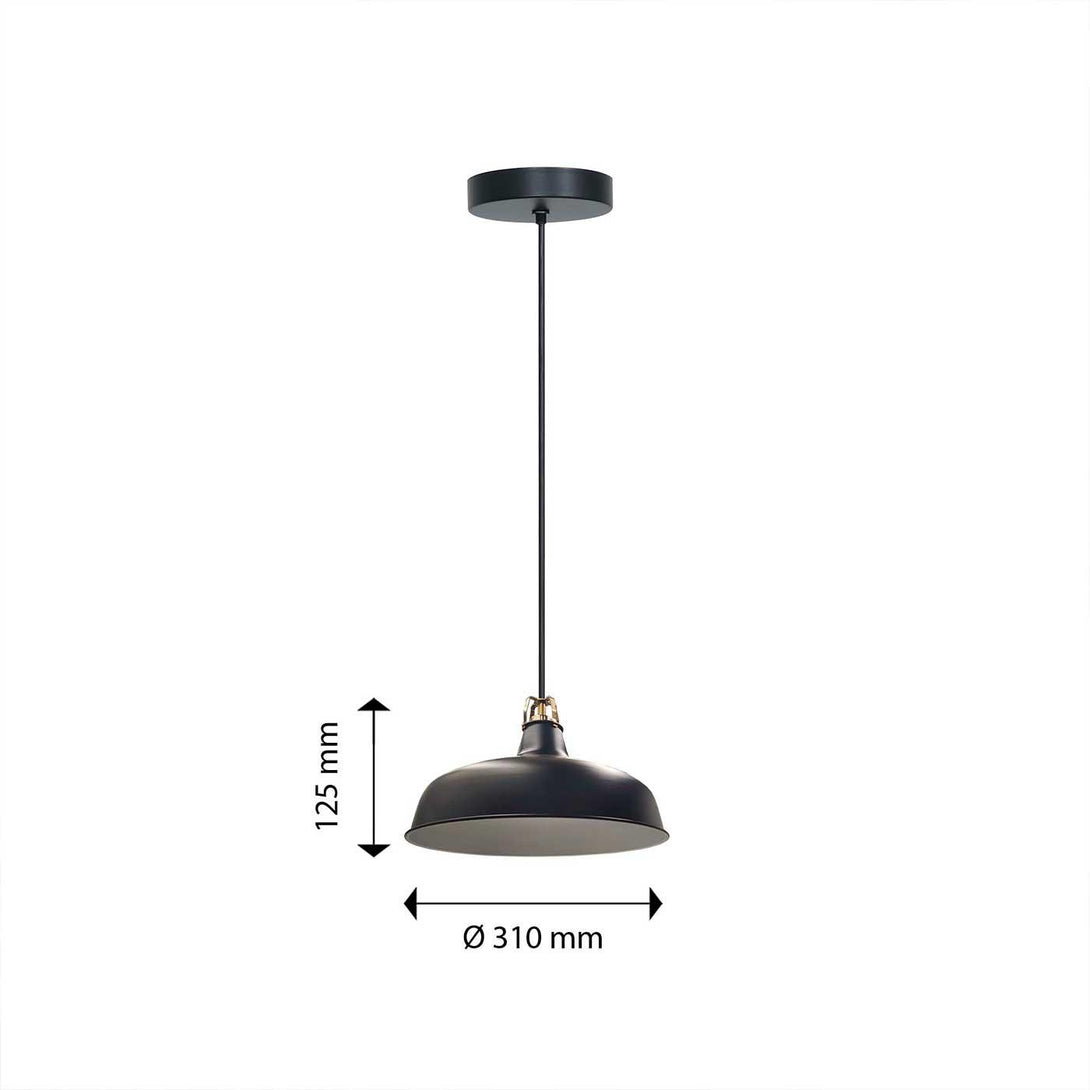 Lámpara Colgante Yang, Negro - VIRTUAL MUEBLES