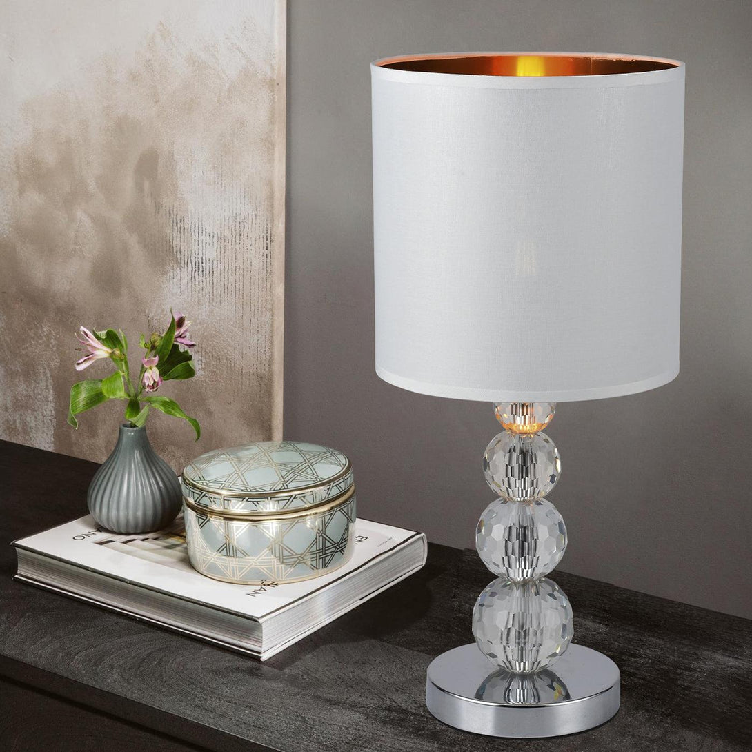 Lámpara de Mesa Bolena, Blanco - VIRTUAL MUEBLES