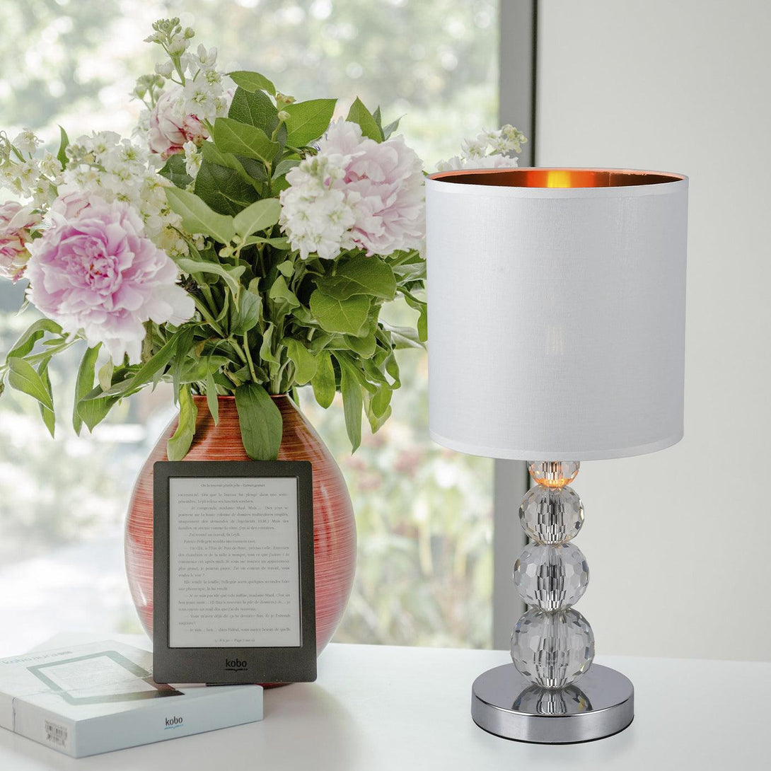 Lámpara de Mesa Bolena, Blanco - VIRTUAL MUEBLES