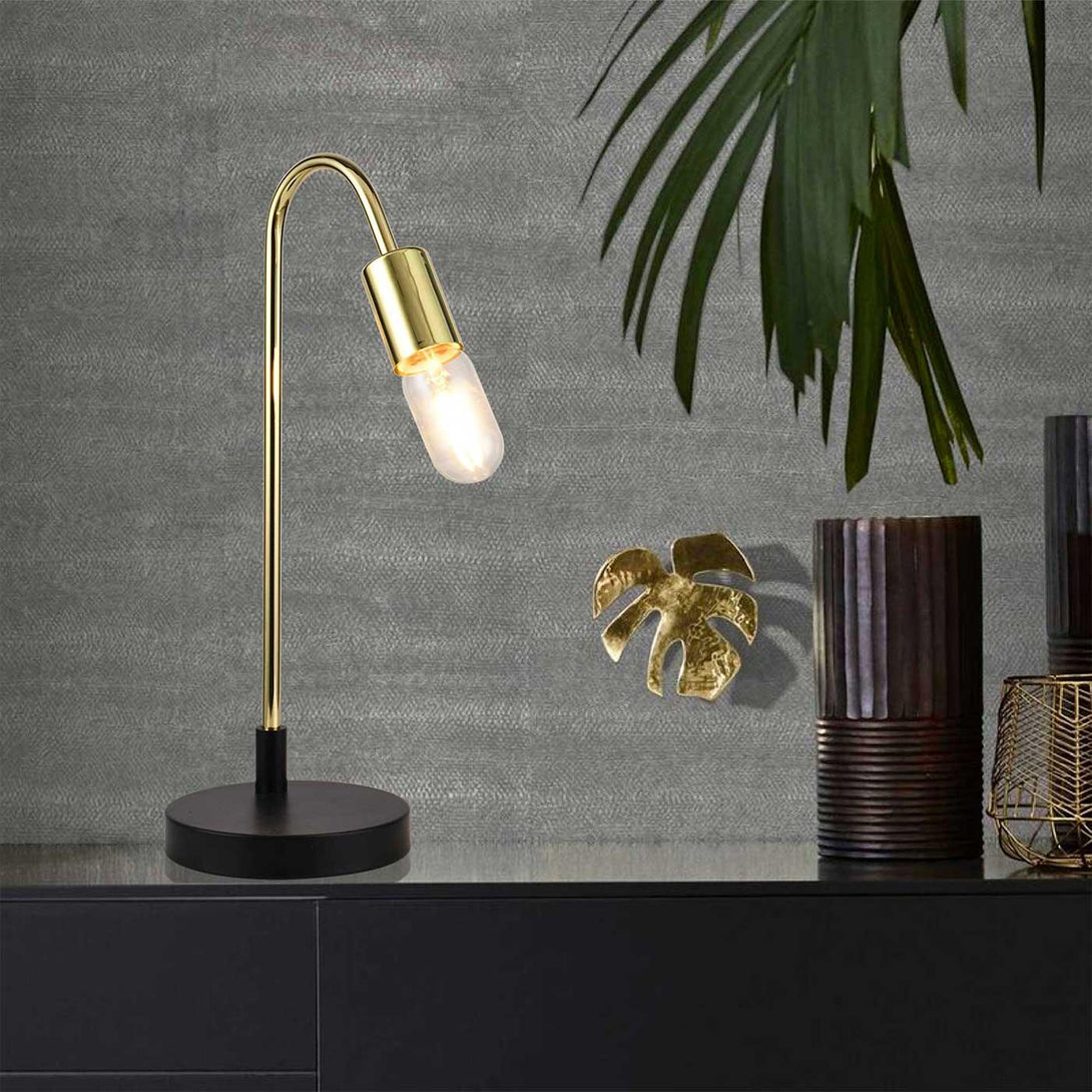 Lámpara de Mesa Lena, Dorado - VIRTUAL MUEBLES