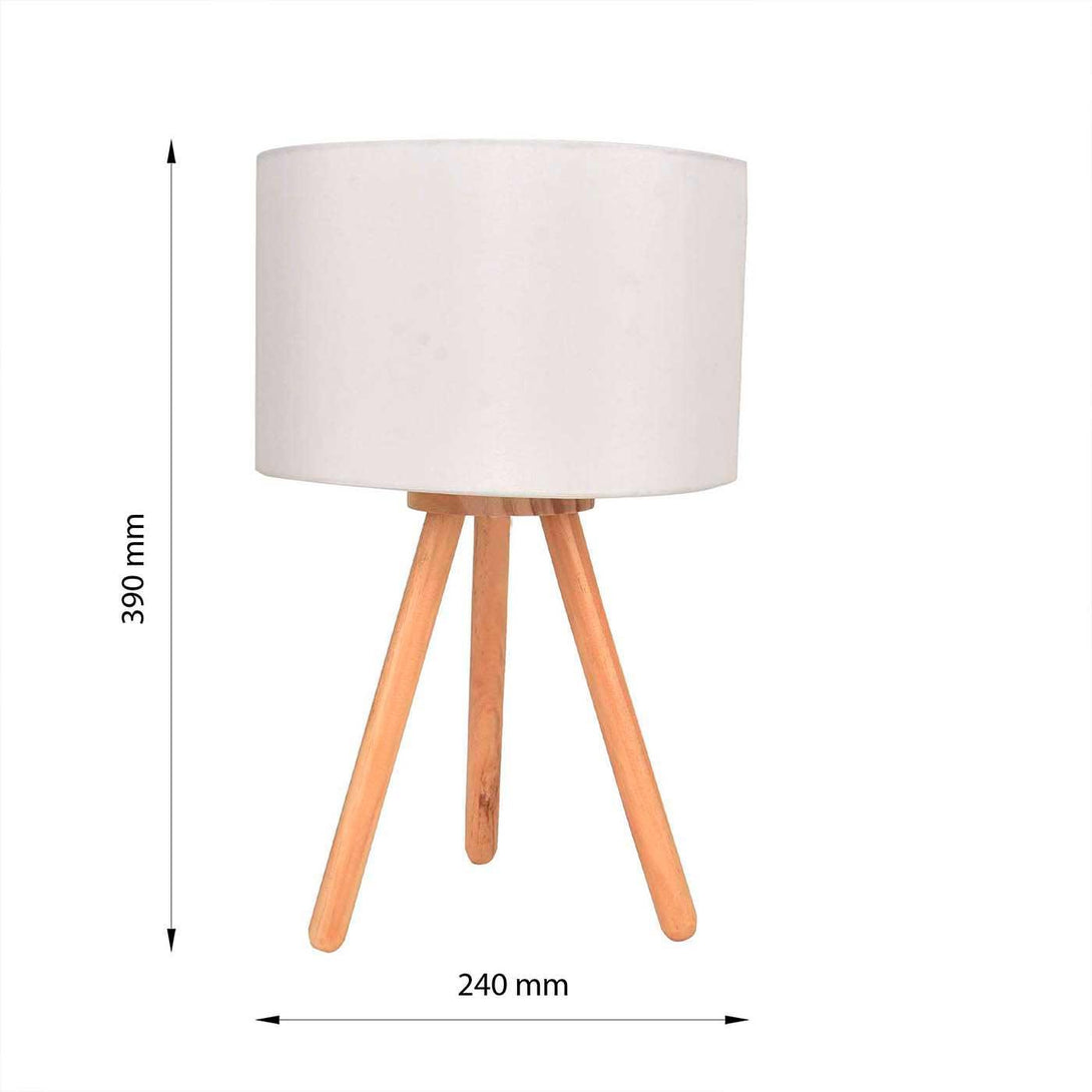Lámpara de Mesa Ming, Blanco - VIRTUAL MUEBLES