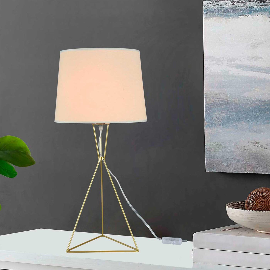 Lámpara de Mesa Xena,Beige - VIRTUAL MUEBLES