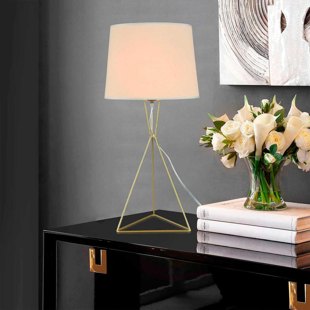 Lámpara de Mesa Xena,Beige - VIRTUAL MUEBLES