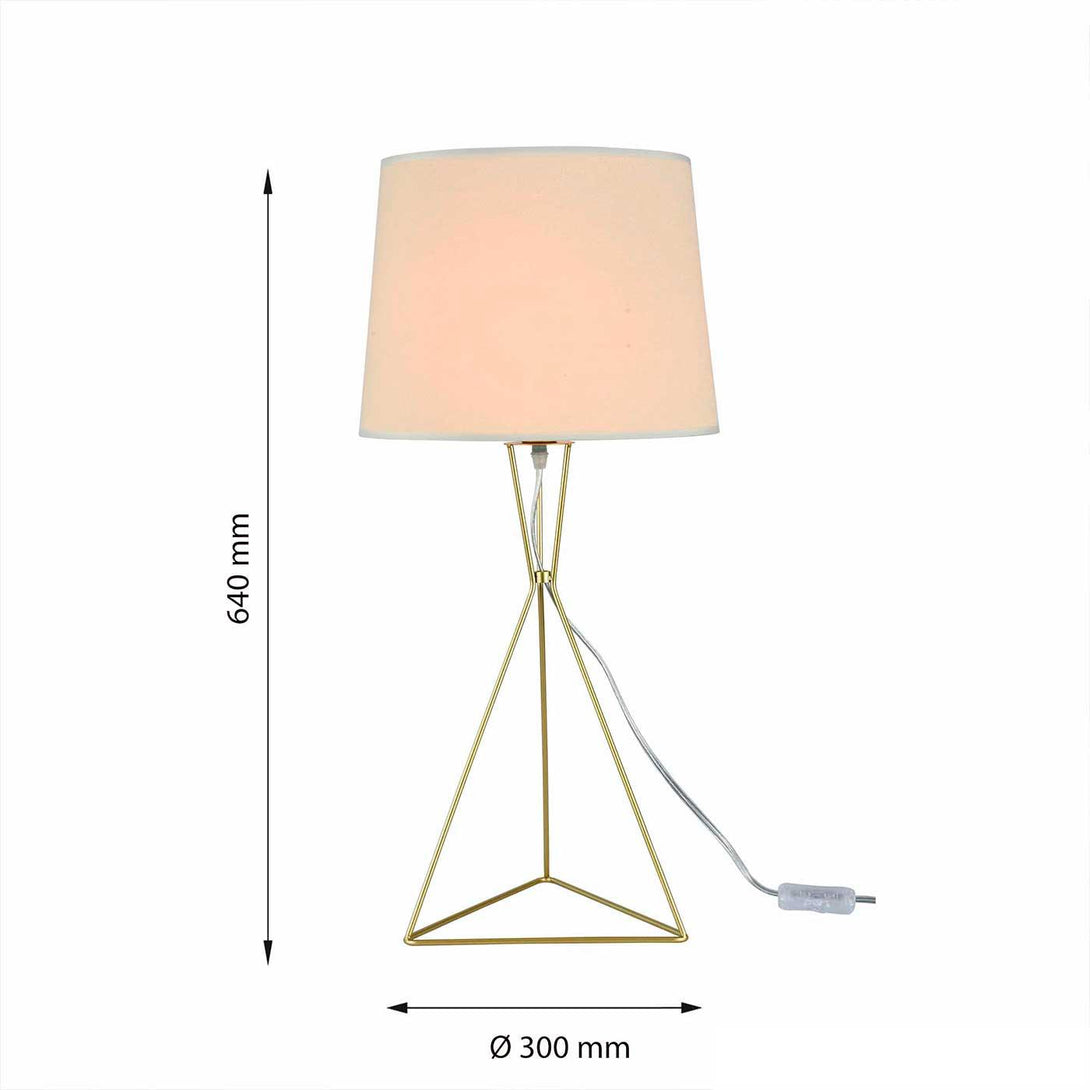 Lámpara de Mesa Xena,Beige - VIRTUAL MUEBLES