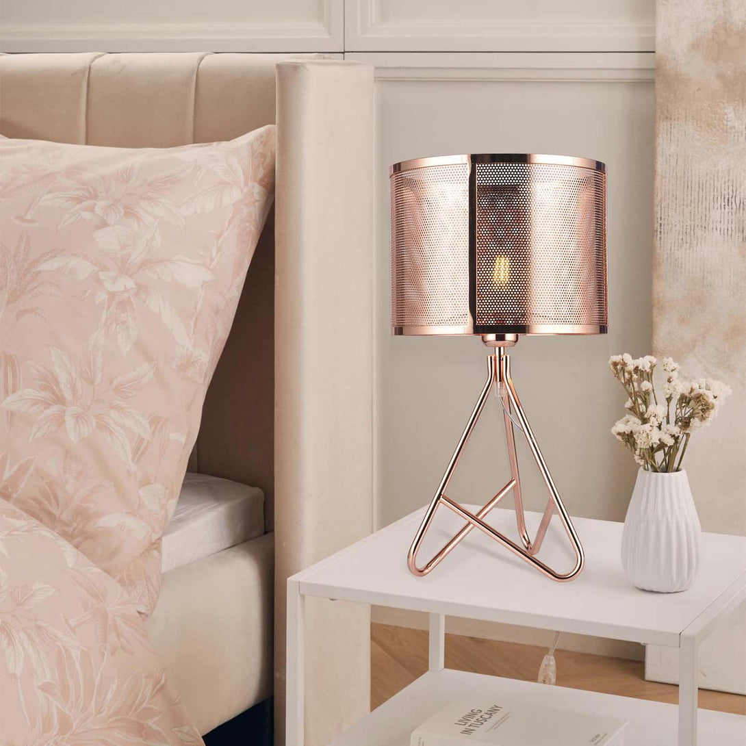 Lámpara de Mesa Yuna, Cobre - VIRTUAL MUEBLES