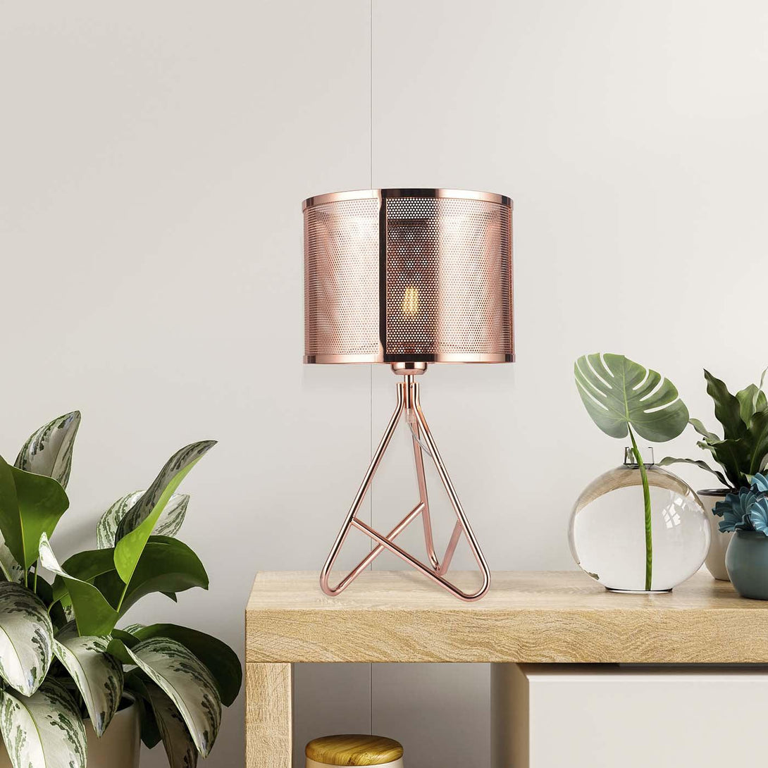 Lámpara de Mesa Yuna, Cobre - VIRTUAL MUEBLES