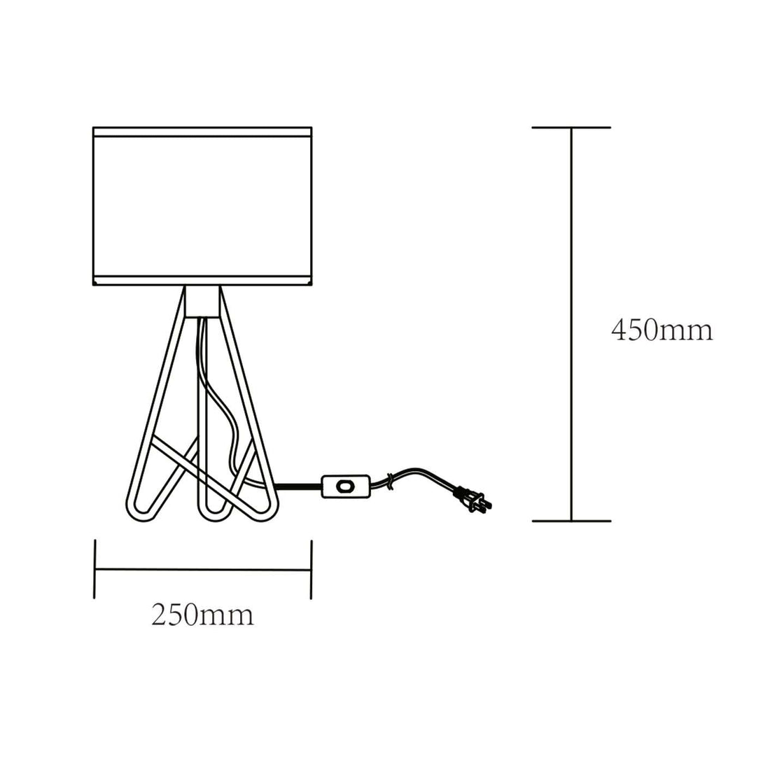 Lámpara de Mesa Yuna, Cobre - VIRTUAL MUEBLES