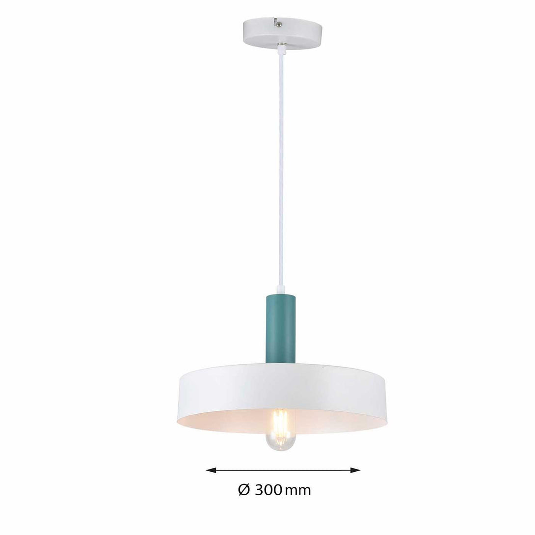 Lámpara Colegante Alma Cilindro, Blanco - VIRTUAL MUEBLES