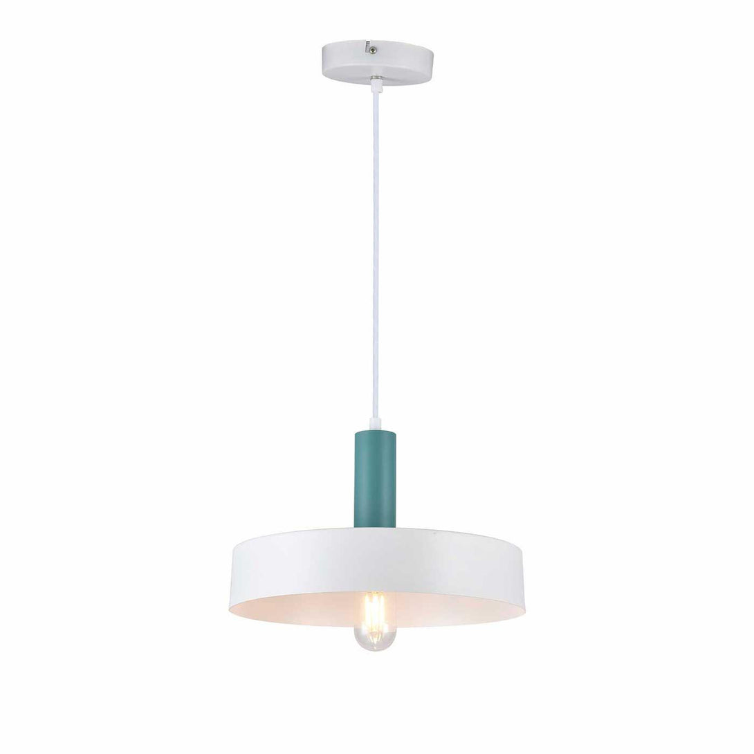 Lámpara Colegante Alma Cilindro, Blanco - VIRTUAL MUEBLES