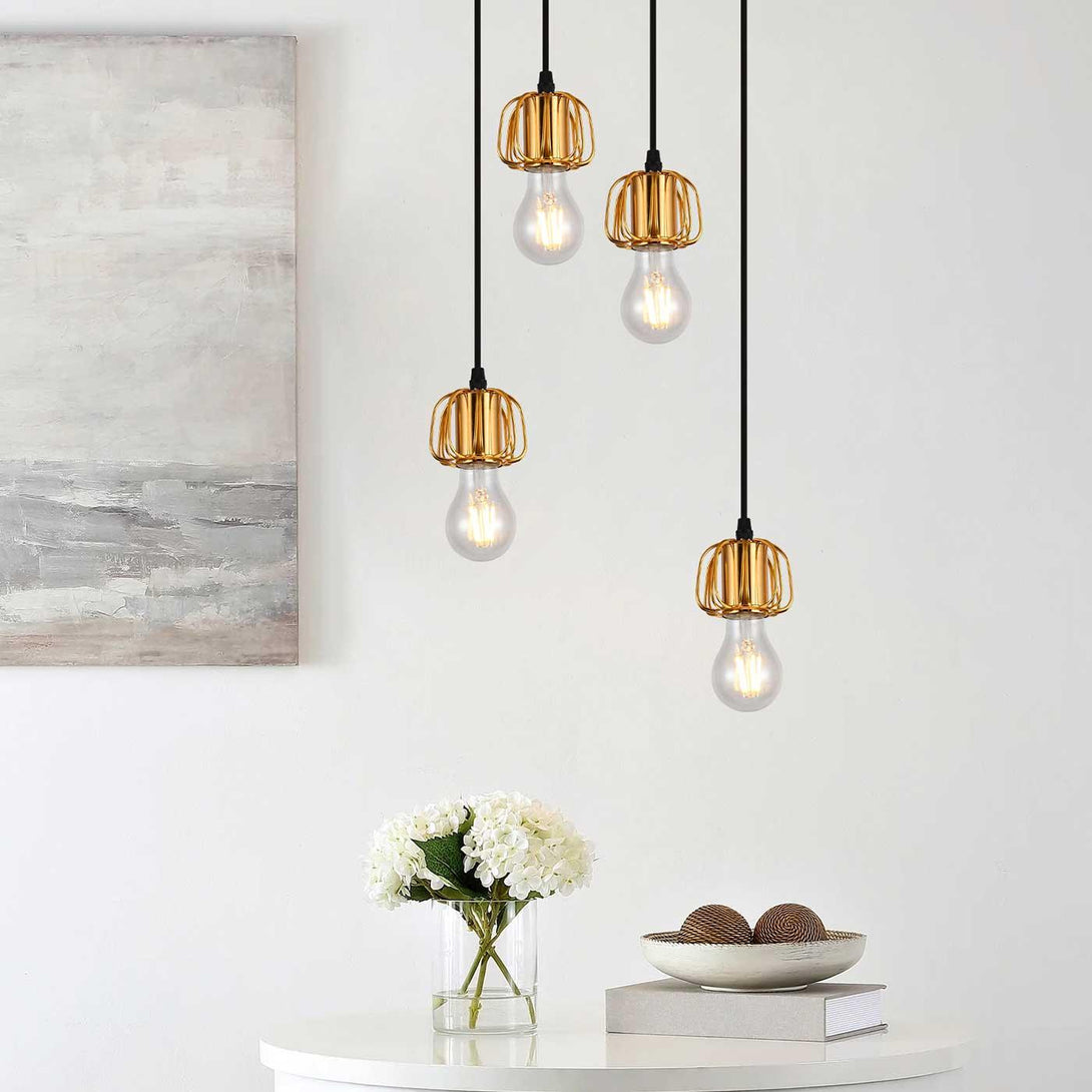 Lámpara Colgante Avril Gold, Dorado - VIRTUAL MUEBLES